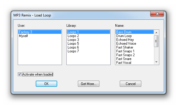 Обширная библиотека стандартных эффектов в MP3 Remix